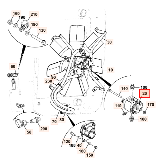 Гидромотор jcb 332/e4402 Гидромотор jcb 332/e4402